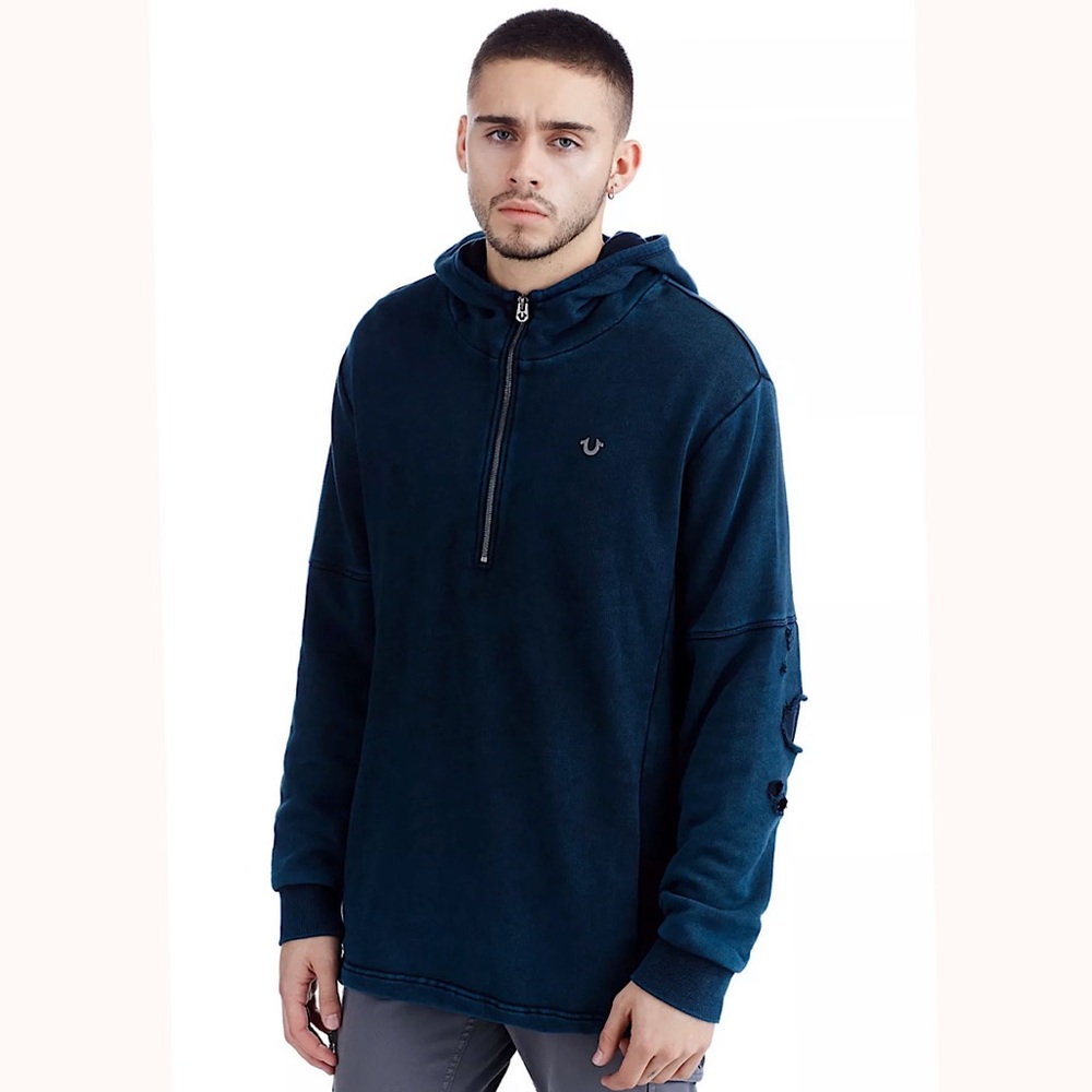 TRUE RELIGION Men’s Double Dye Pullover Hoodie - Picture 6 of 8